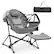 Front. Ainfox - Ainfox Hammock Camping Chair, Portable Heavy Duty Folding Swing Chair for Adults with Carrying Bag & Optional Footrest - Gray-with Footrest.