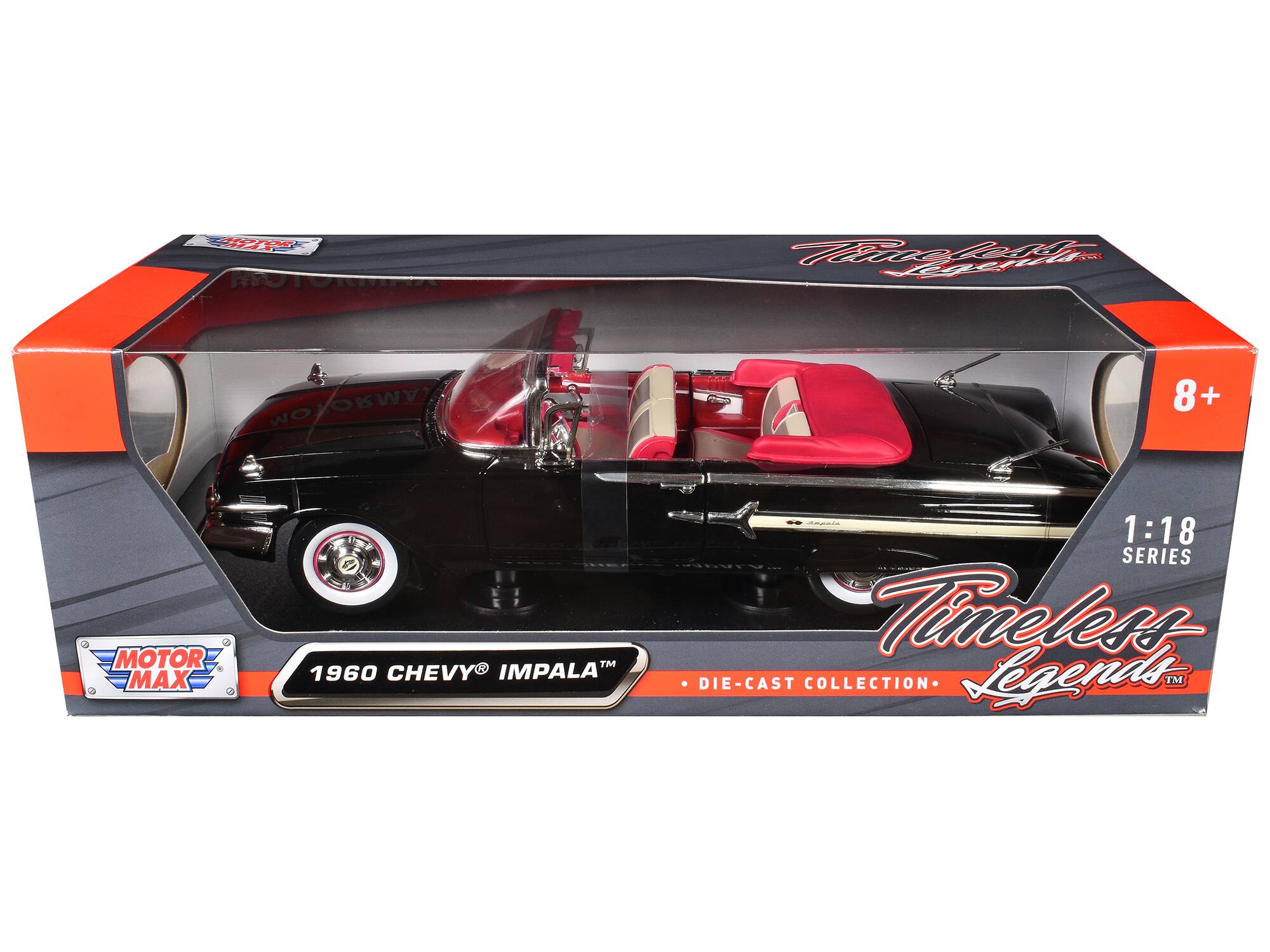 NA OO F miorr  
MOTOR MAX WL 8+ MOTOR MAX TM  
1:18 1 : SERIES  
Timeless DIE-CAST COLLECTION Legends TM  
1960 CHEVY IMPALA