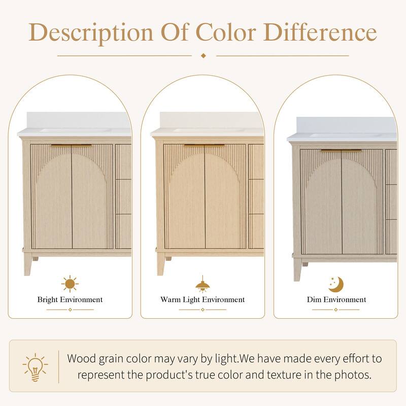 Description Of Color Difference

Bright Environment Warm Light Environment Dim Environment

Wood grain color may vary by light. We have made every effort to represent the product's true color and texture in the photos.