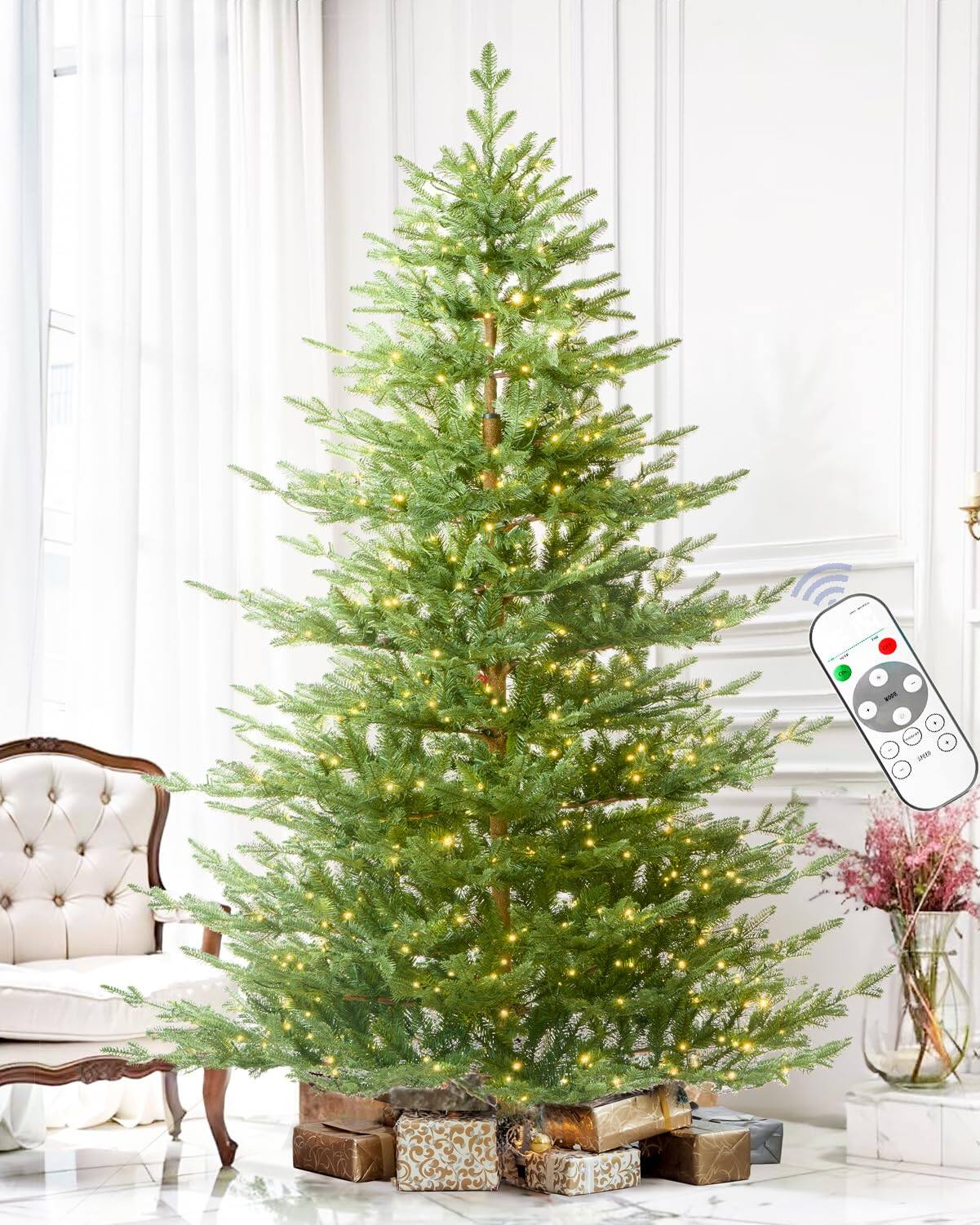 Alt View 1. Skar Audio - Christmas Tree Fir With Remote Control 450 Warm Multi - 1ft 6in PE Unlit.