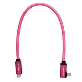 Kondor Blue - iJustine | 1FT USB-C to USB-C Right Angle | USB 3.1 Gen 2, & 100W Charging - Pink