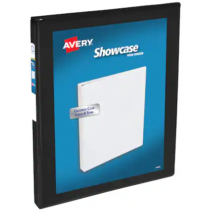 AVERY Showcase VIEW BINDER - CUSTOMIZE CLEAR COVER & SPINE