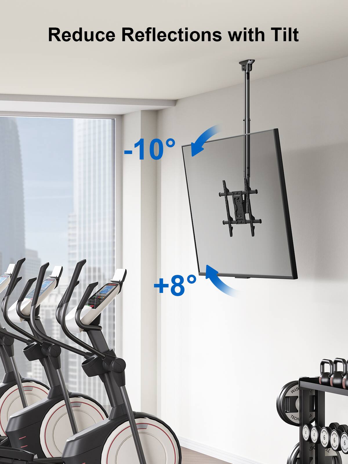 Reduce Reflections with Tilt -10° to 10° 21° to 75° 21° to 75° +8° WAD TECH o1.90 V