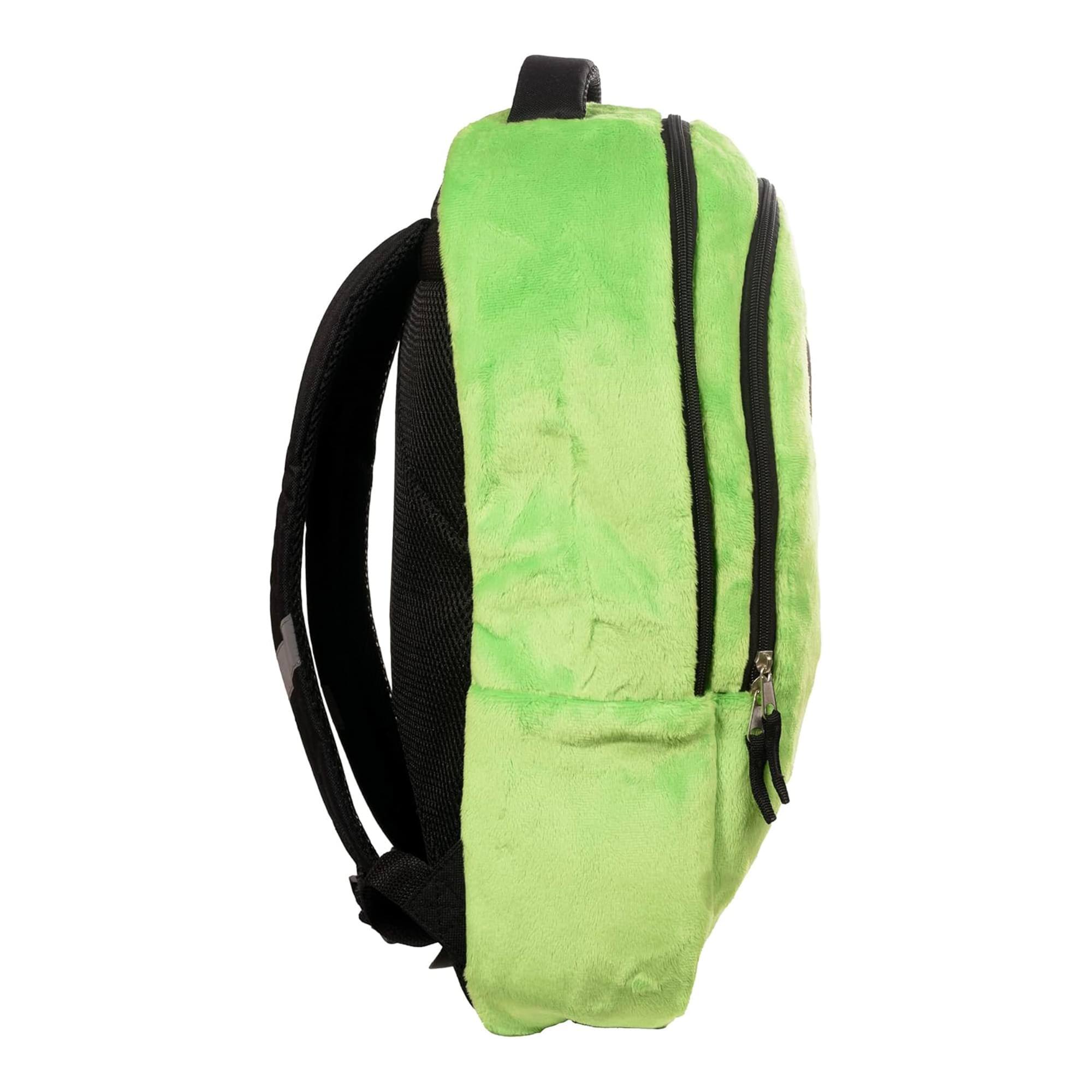 Alt View 1. Minecraft - Minecraft Creeper 16 Inch Plush Kids Backpack - Green.