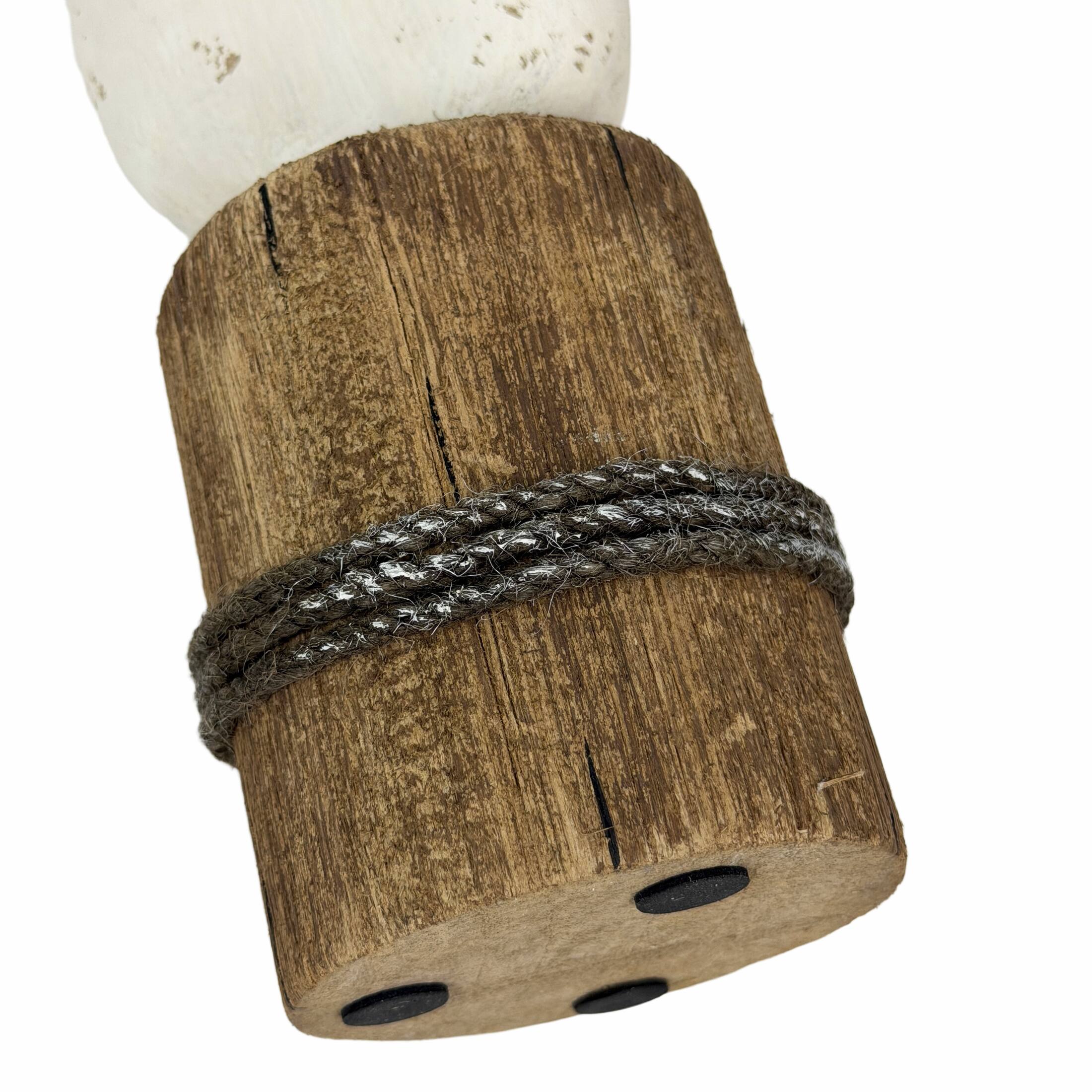 Alt View 9. Things2Die4 - Distressed White Wood Swan Figurine Nautical Dock Piling 13.25 Inch Tall - White.