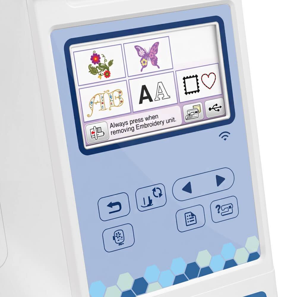 AB & AA when unit. Always press removing Embroidery unit.