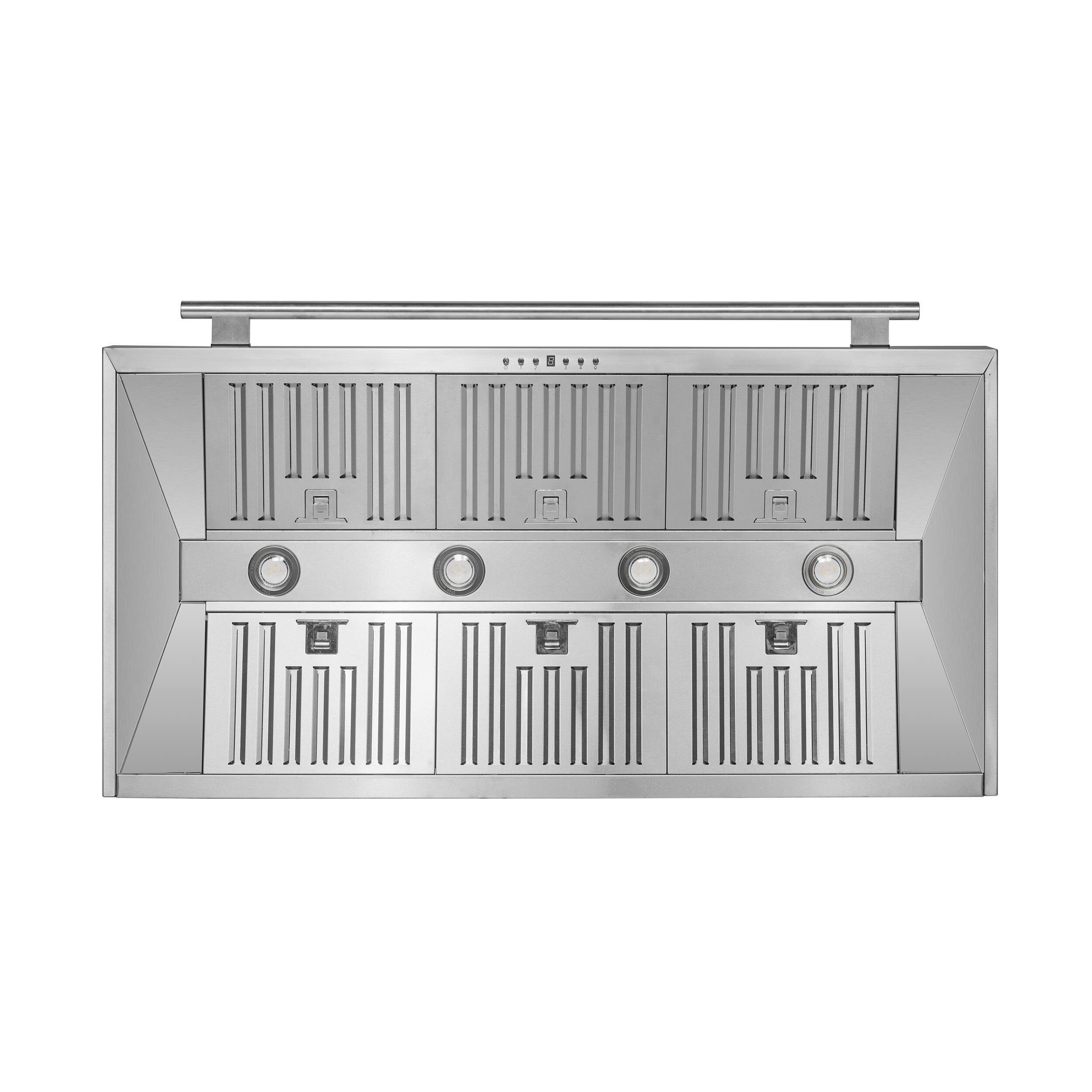 Alt View 4. Forno Appliances - Aria 48 in. Convertible Wall-Mounted Range Hood - Silver.