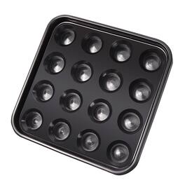 GSE Games & Sports Expert - Plastic Pool Ball Carrying Tray, Billiard Ball Storage Tray for 16 Balls, Billiard Ball Rack - Black