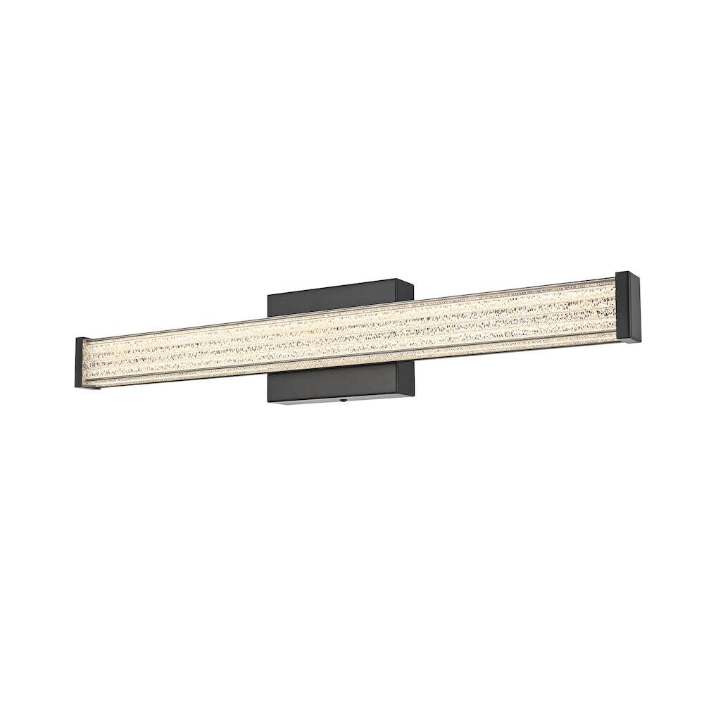 Back. Living District - Jaxx 24 Inch Led Wall Sconce In Black - Black.