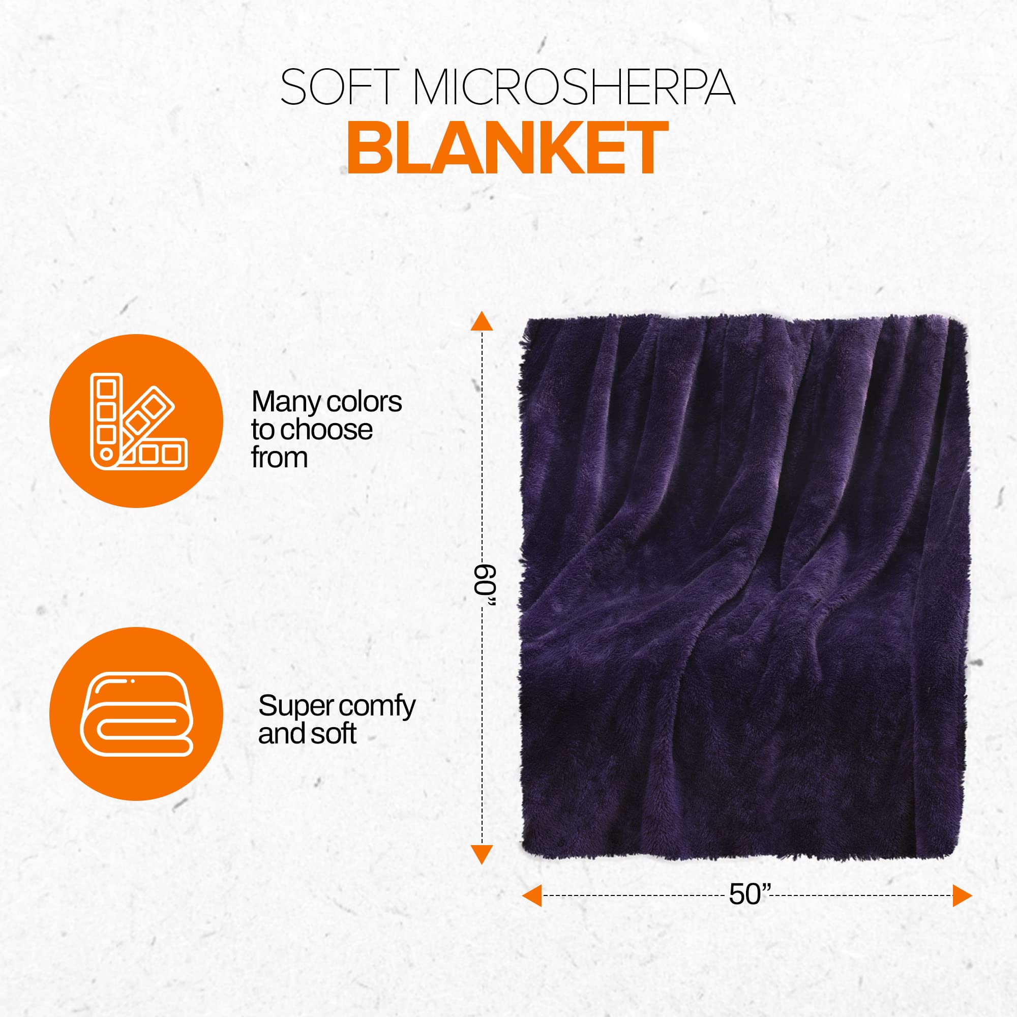SOFT MICROSHERPA BLANKET

Many colors to choose from

60"

Super comfy and soft

50"