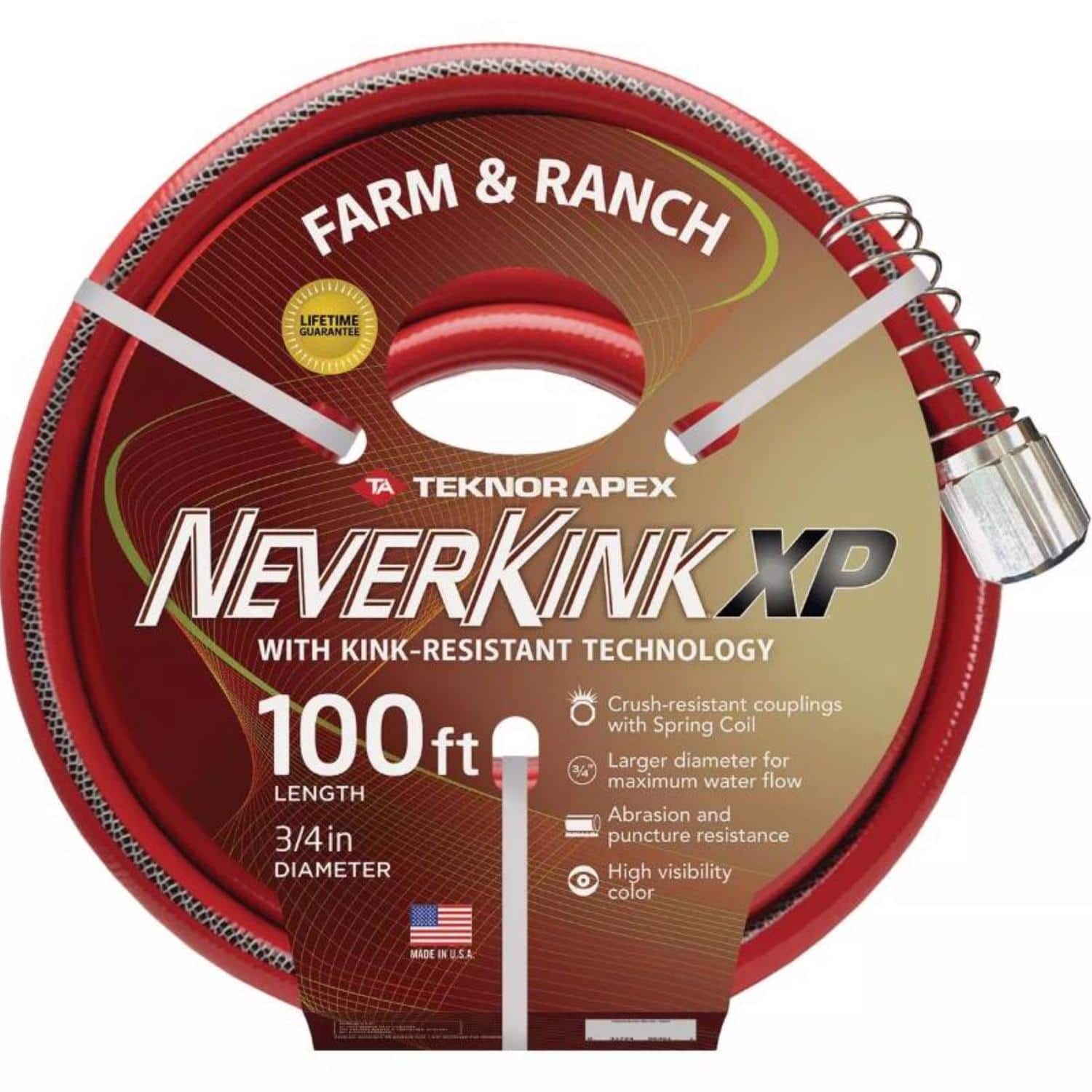 Teknor Apex - NeverKink Pro 100 ft. L Heavy Duty Contractor Grade Garden Hose
