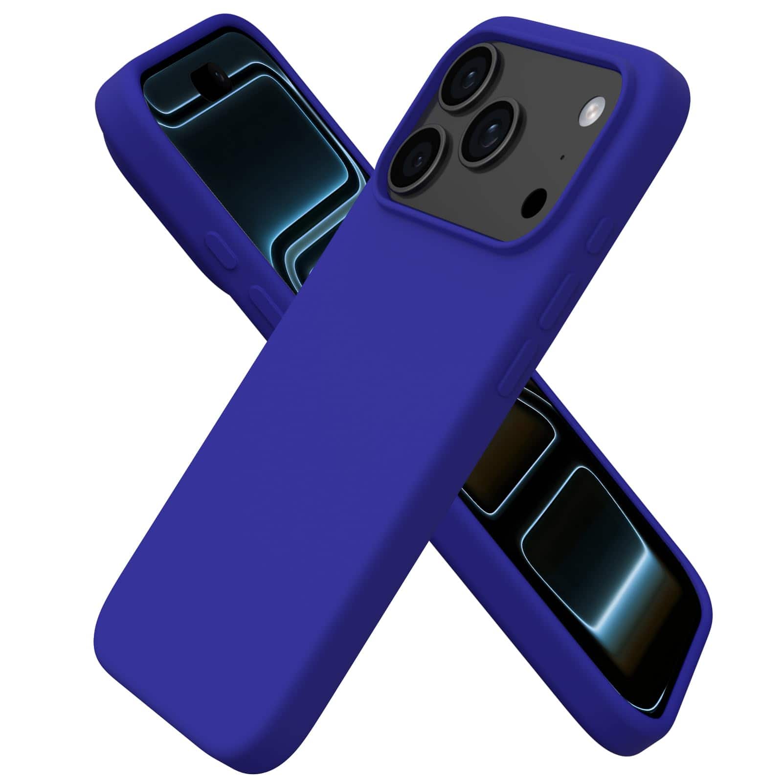 Ornarto - Designed for iPhone 17 Pro Case 6.3", Liquid Silicone Soft Gel Shockproof Protective Case - Klein Blue