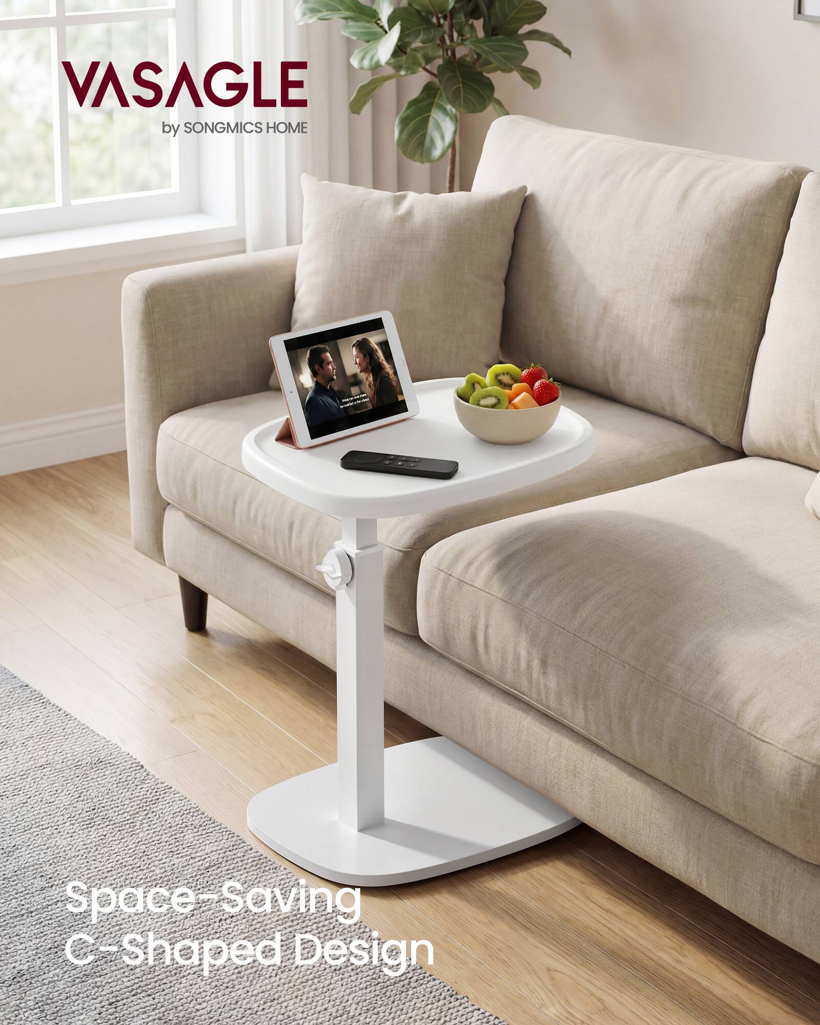 VASAGLE by SONGMICS HOME  
Space-Saving C-Shaped Design
