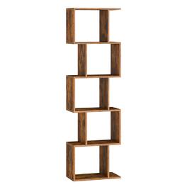 Songmics Home - Bookshelf, 6-Tier Bookcase, 24 x 40 x 159 cm, Storage Shelf with Open Compartments, for Living Room, Bedroom, Office - Rustic Brown