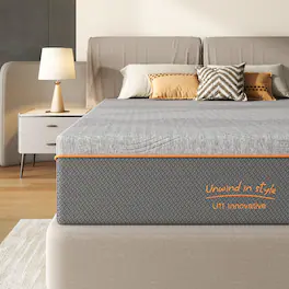 Chateau Abodes - 14'' Full Size Memory Foam Mattress with Breathable Cooling Layers, Fiberglass Free, Medium Feel - Gray