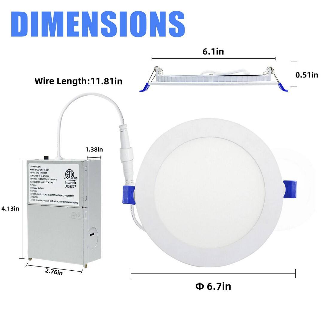DIMENSIONS  
6.1in  
Wire Length: 11.81in  
0.51in  
1.38in  
4.13in  
2.76in  
6.7in  

PowLight Mode EPOLICKETU.C DAYS 10% 28 XOCT COMFORMS STV:18 CONTRIC DICSASTD MC 201 US LOCIONS Intertek Clubs 5002327 k Tight CAUTION ABOUT COLIC REQUIRED INHERENT PROTECTED KEES INHERENTE