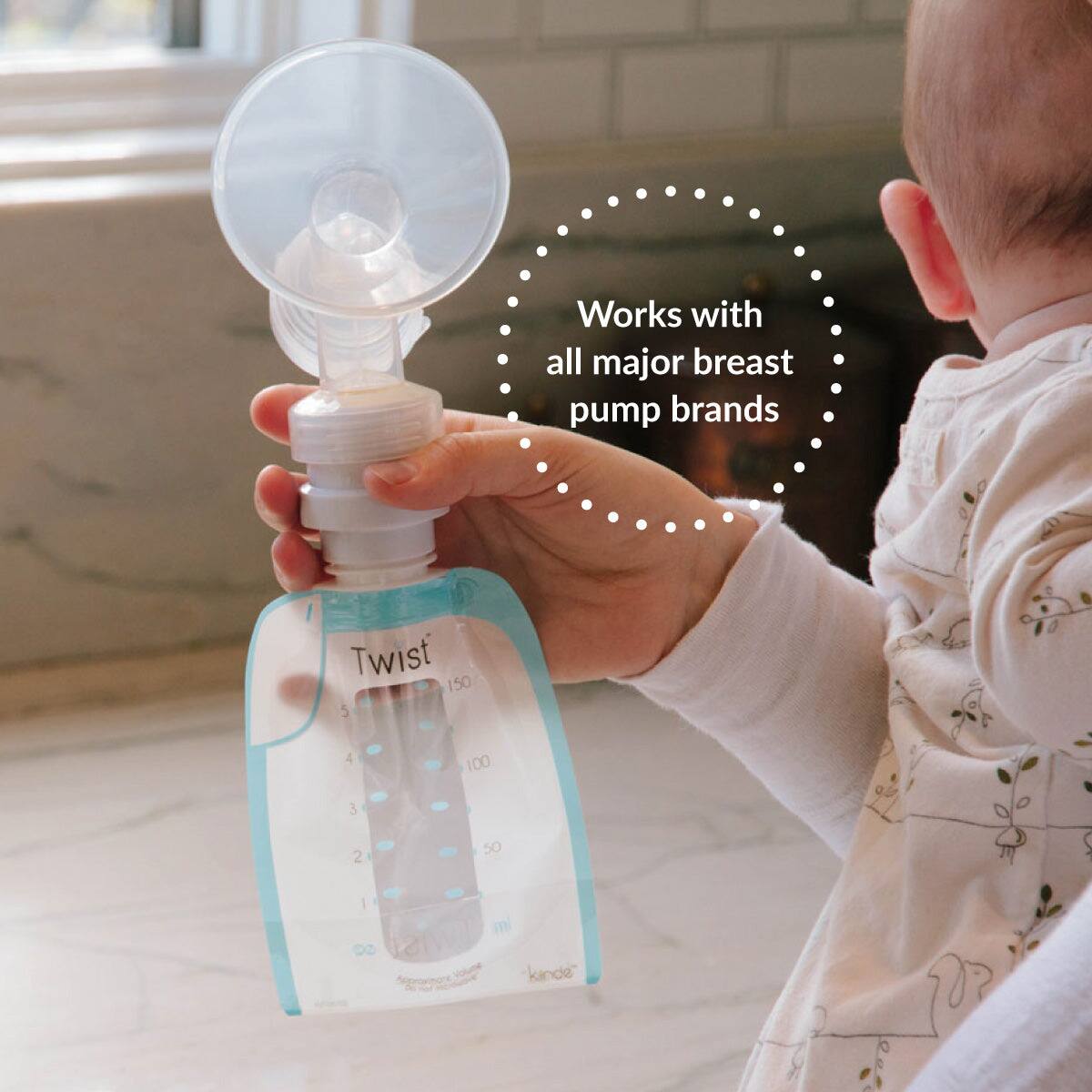 Works with all major breast pump brands

Twist
150
100
50
ml