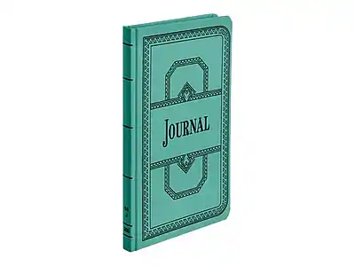 Front. Esselte - Boorum & Pease 66 Series Record Book, 7.63"W x 12.13"H, 150 Sheets/Book - Blue.