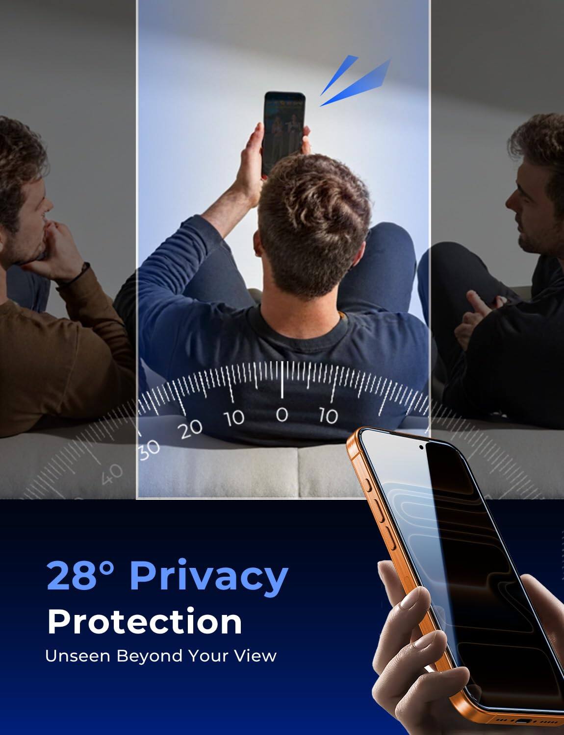 10 20 30 40  
0  
10  
28° Privacy Protection  
Unseen Beyond Your View