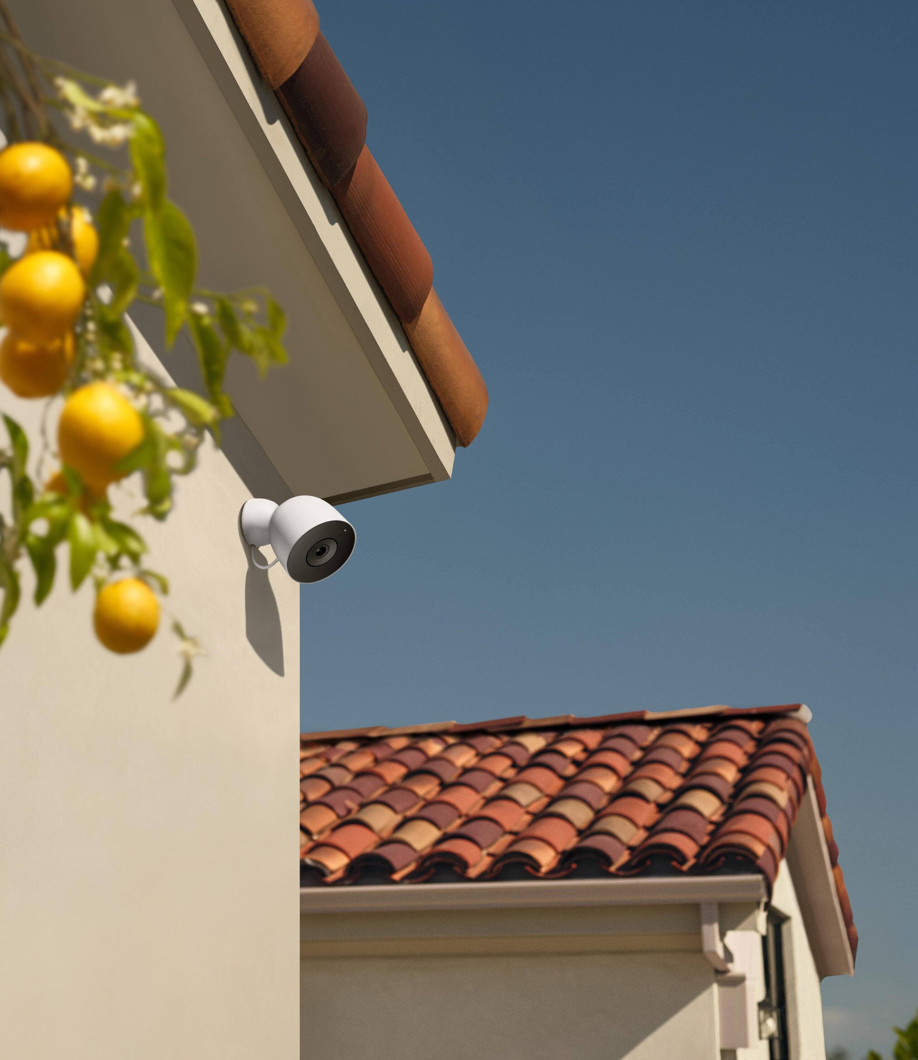 Alt View 20. Google - Nest Cam Outdoor (wired, 2nd gen) - 2K Video and Gemini - 2-Pack - Snow.