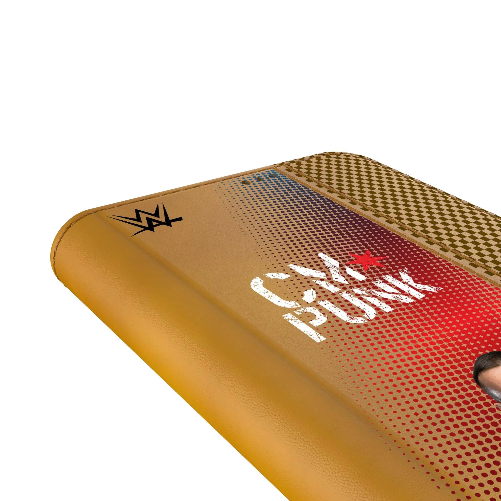 Left. Keyscaper - WWE Superstar Folio Phone Case - Samsung Galaxy S25 Ultra - CM Punk.