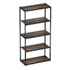 Front. Fleximounts - 5-Shelf Heavy-Duty Adjustable Garage Storage Shelving, 35"W x 71.1"H x 15.7"D - Black.