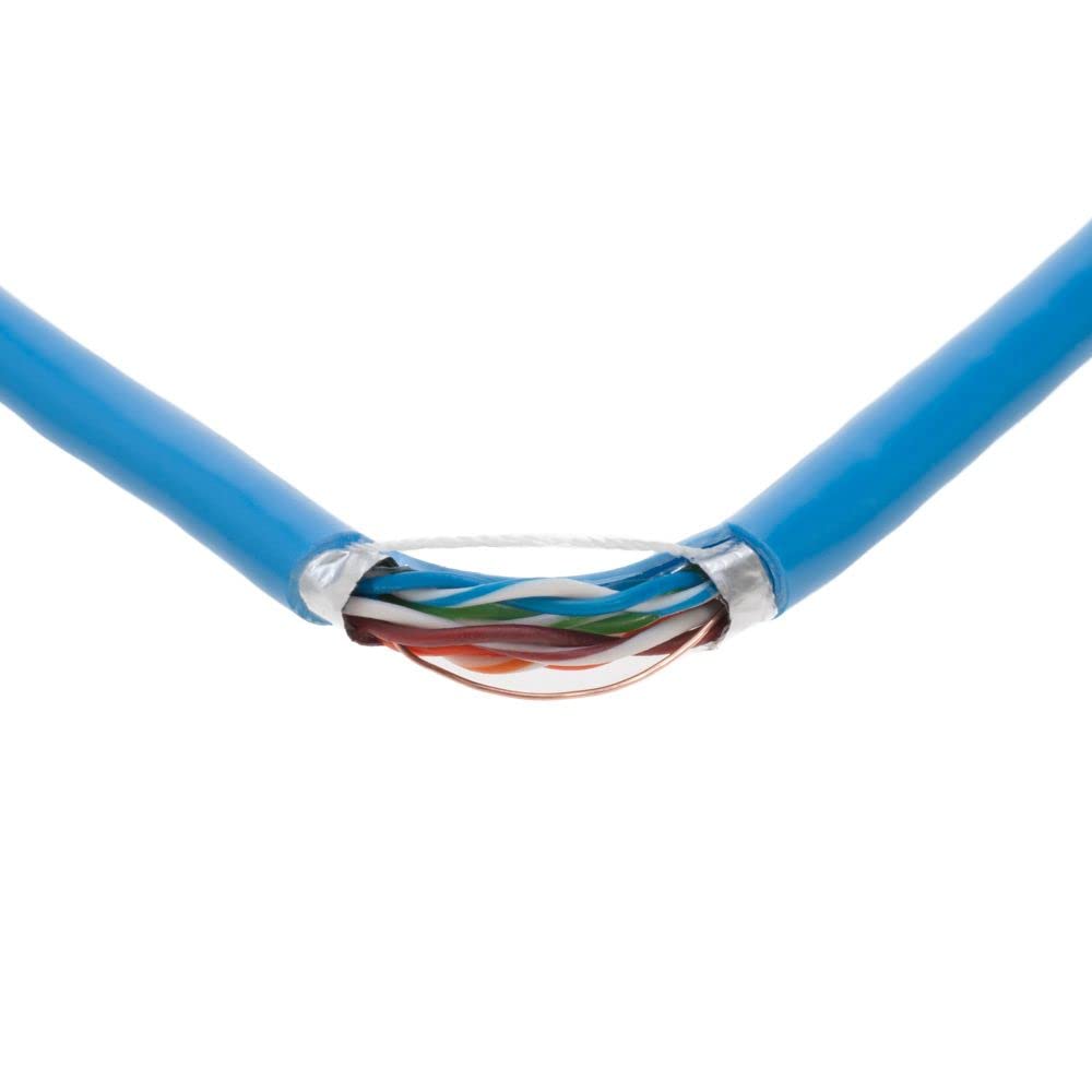 Back. Cables Direct Online - Cat5e FTP Ethernet Cable 1000ft Pull Box Solid 24AWG Shielded Bulk CCA Network Wire Blue - Blue.