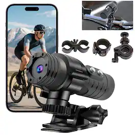 PRIMEPLUS - 1080P WiFi Helmet Camera with IP66 Waterproof, Action Recorder for Bike, Motorcycle & Sports