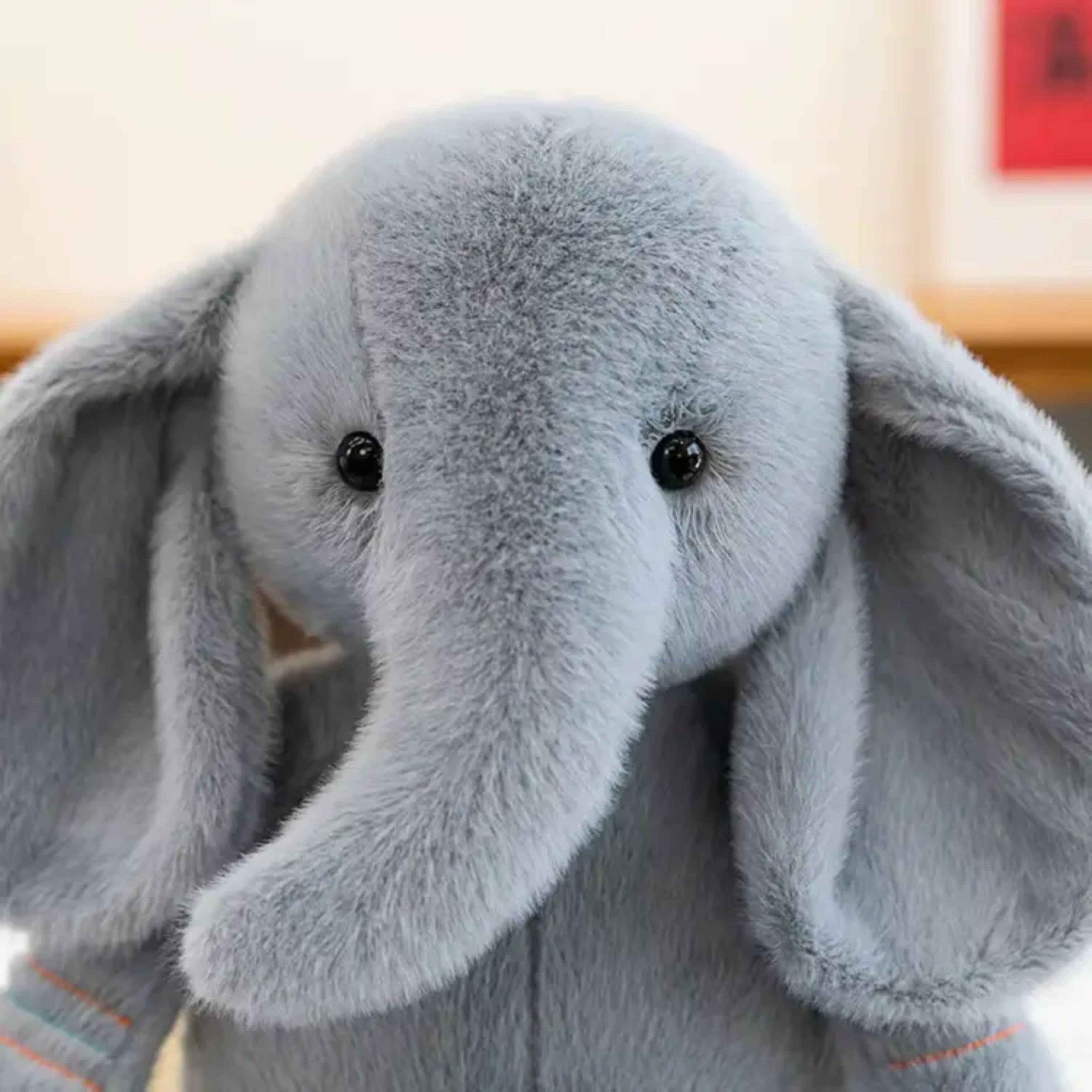 Angle. Kitcheniva - 12" Elephant Stuffed Animal Plush Toy For Kids.
