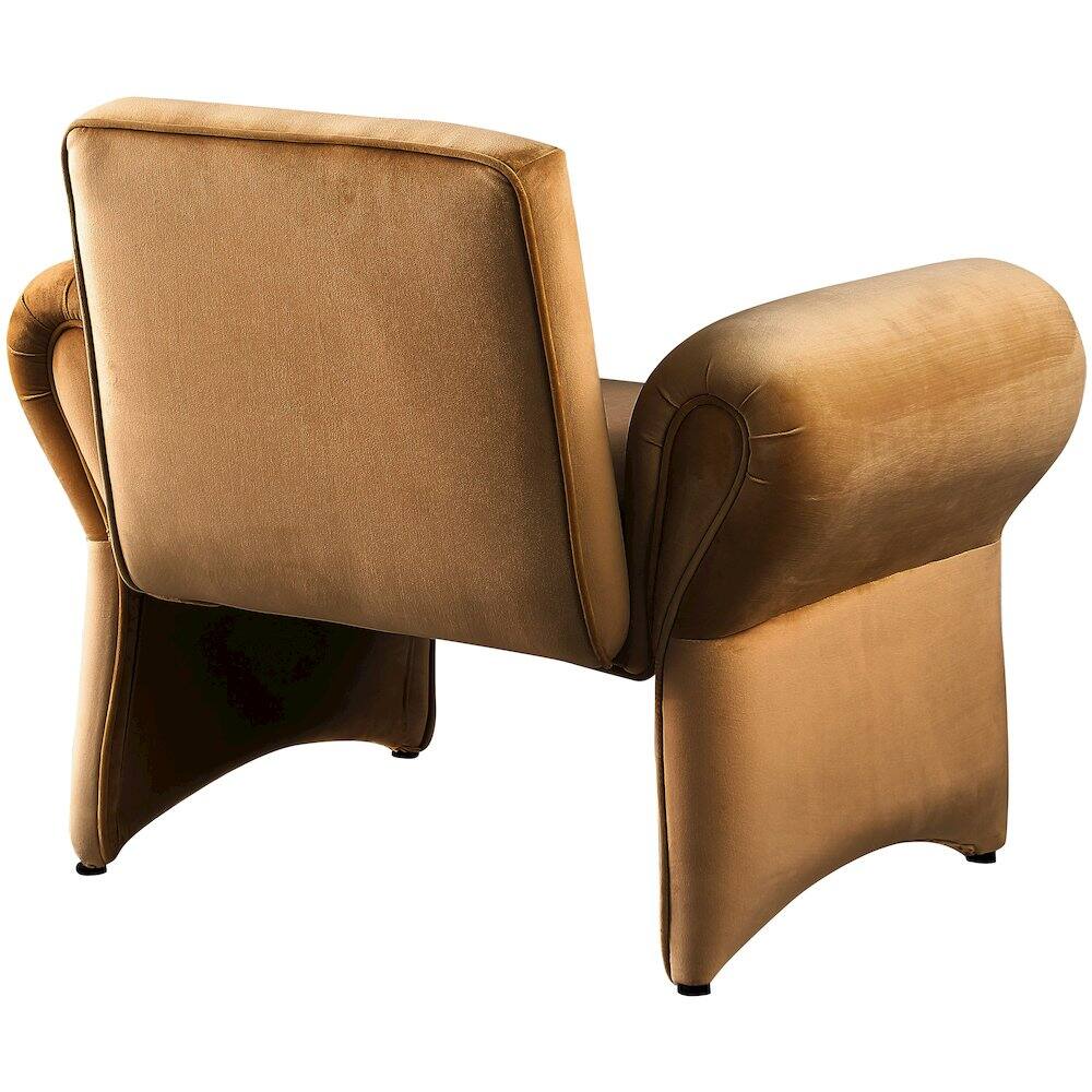 Alt View 3. Meridian Furniture - Fleurette Saddle Velvet Accent Chair - Brown.