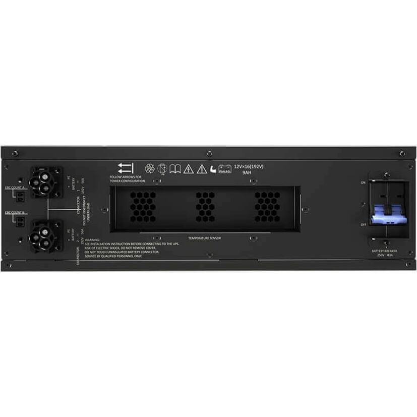 Sure, here is the corrected and grouped text from the image:

---

**12V-16(192V) 9AH**

**WARNING:**

- **DO NOT REMOVE COVER.**
- **DO NOT TOUCH UNINSULATED BATTERY CONNECTOR.**
- **SERVICE BY QUALIFIED PERSONNEL ONLY.**

**INSTALLATION INSTRUCTION:**

- **DO NOT CONNECT TO THE UPS BEFORE READING THE INSTALLATION INSTRUCTION.**
- **DO NOT REMOVE COVER.**
- **DO NOT TOUCH UNINSULATED BATTERY CONNECTOR.**
- **SERVICE BY QUALIFIED PERSONNEL ONLY.**

**TEMPERATURE SENSOR**

**BATTERY READER**

**12V-16(192V) 9AH**

**POWER CONNECTION**

**BATTERY CONNECTION**

**FOLLOW ARROWS FOR CONNECTION**

**DO NOT REMOVE COVER.**

**DO NOT TOUCH UNINSULATED BATTERY CONNECTOR.**

**SERVICE BY QUALIFIED PERSONNEL ONLY.**

**12V-16(192V) 9AH**

**TEMPERATURE SENSOR**

**BATTERY READER**

**12V-16(192V) 9AH**

**POWER CONNECTION**

**