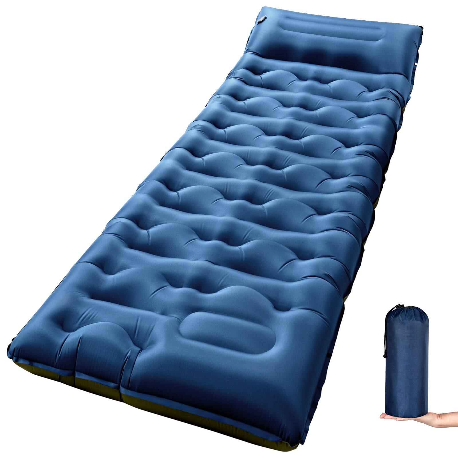 Fabibe Camping Sleeping Pad Extra Wide 6 Inch Thick Inflatable Pads ...