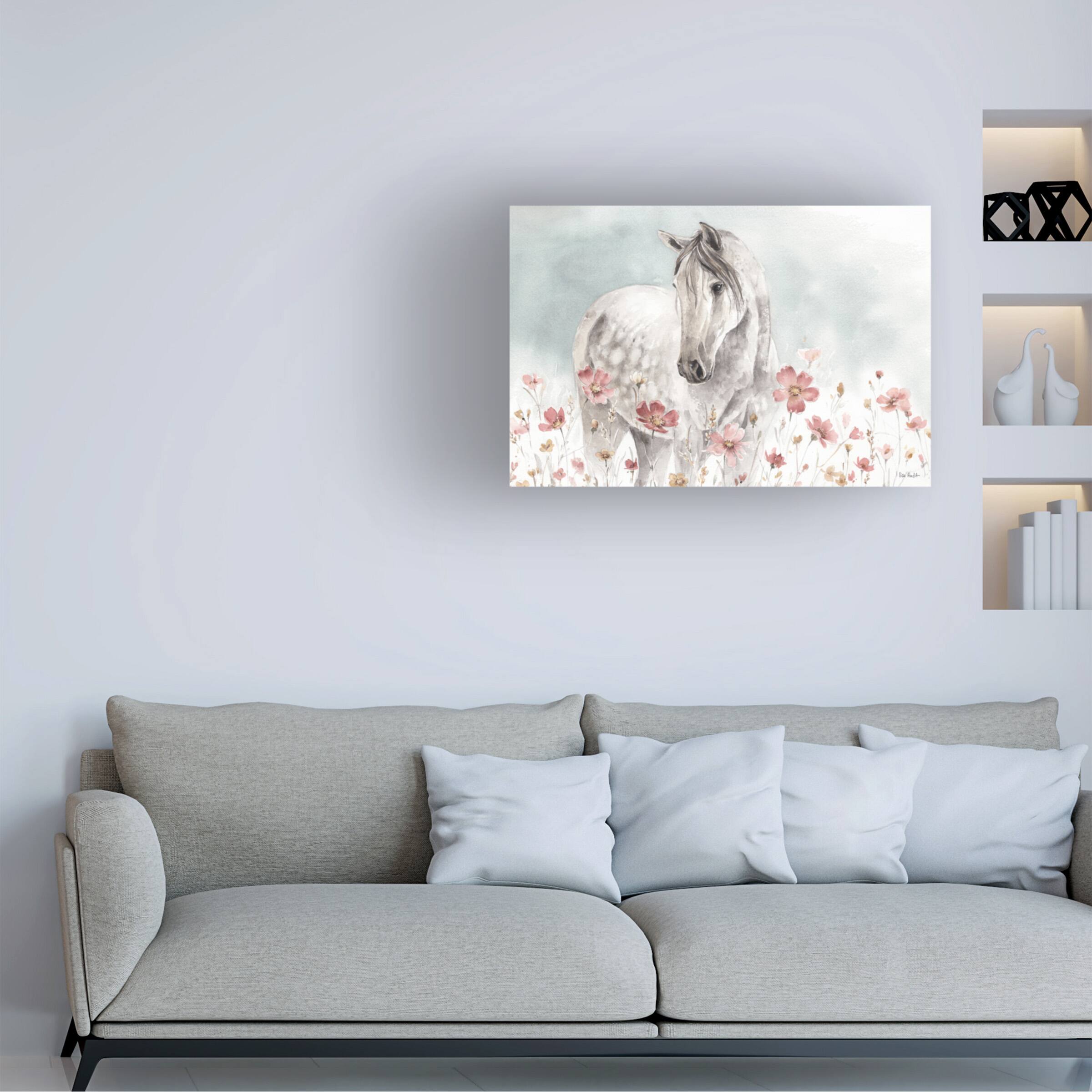 Angle. Trademark Fine Art - Lisa Audit 'Wild Horses I' Canvas Art - Multicolor.