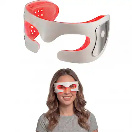 Front. Lovery - LED Red Light Therapy Advanced Restoration Pro Eye Mask - White.