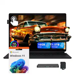 ASUS - ProArt 13" Detach Touch 2-in-1 Laptop,Snapdragon X Plus,16GB RAM,512GB SSD+1TB Dock Set,Backlit KB,Win11 Pro - Black