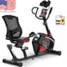 HARISON - Recumbent Exercise Bike for Home, 350 LB Capacity Magnetic Stationary Bike with LCD & Tablet Holder (BBB8A) - Black