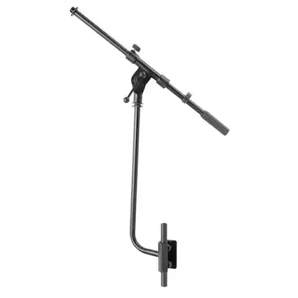 Front. On Stage Stands - OnStage MSA8020 Clamp-On Microphone Boom Arm,Black - Black.