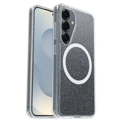 Front. OtterBox - Symmetry Series Hard Shell with Magnets for Samsung Galaxy S25 - Stardust 3.0.