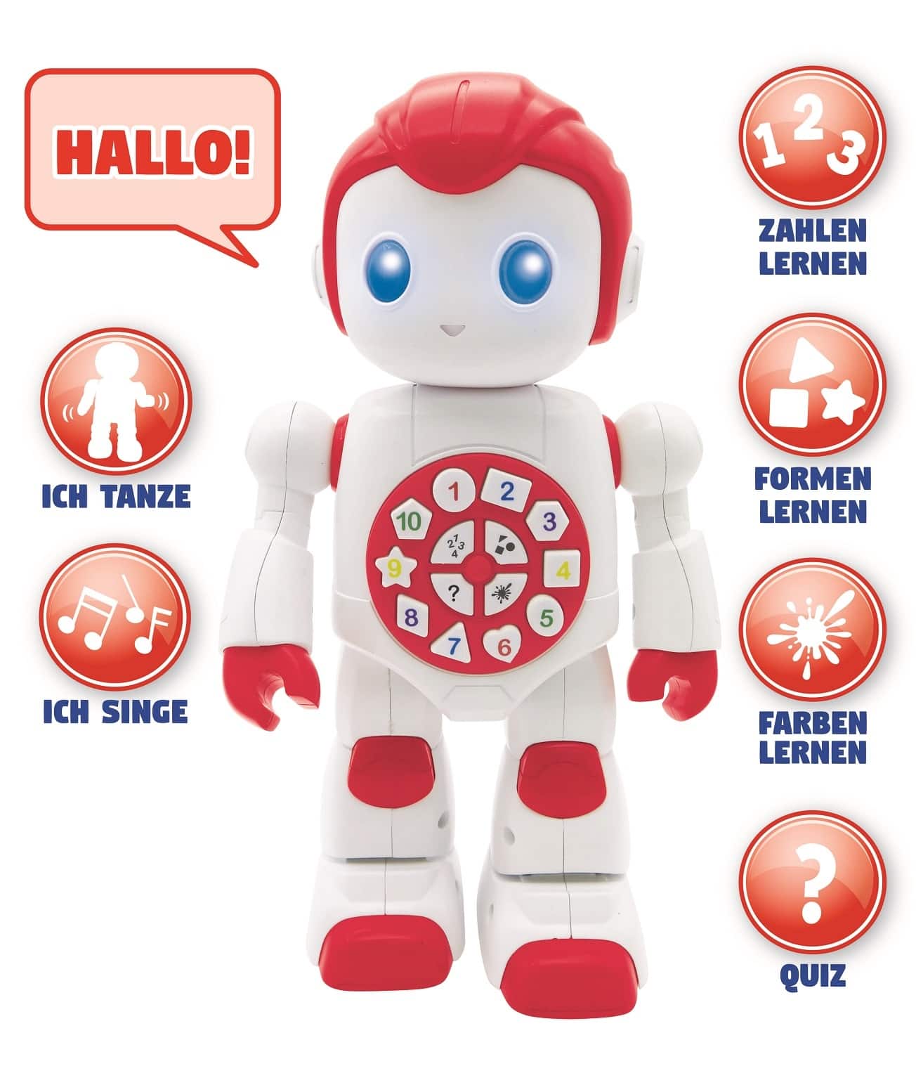 Lexibook - POWERMAN FIRST Talking Robot Learning Toy to Help Kids Grow up (English)