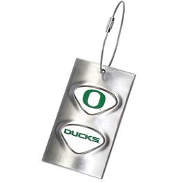 Jardine - Oregon Ducks 3.5'' x 2'' Bag Tag - Silver