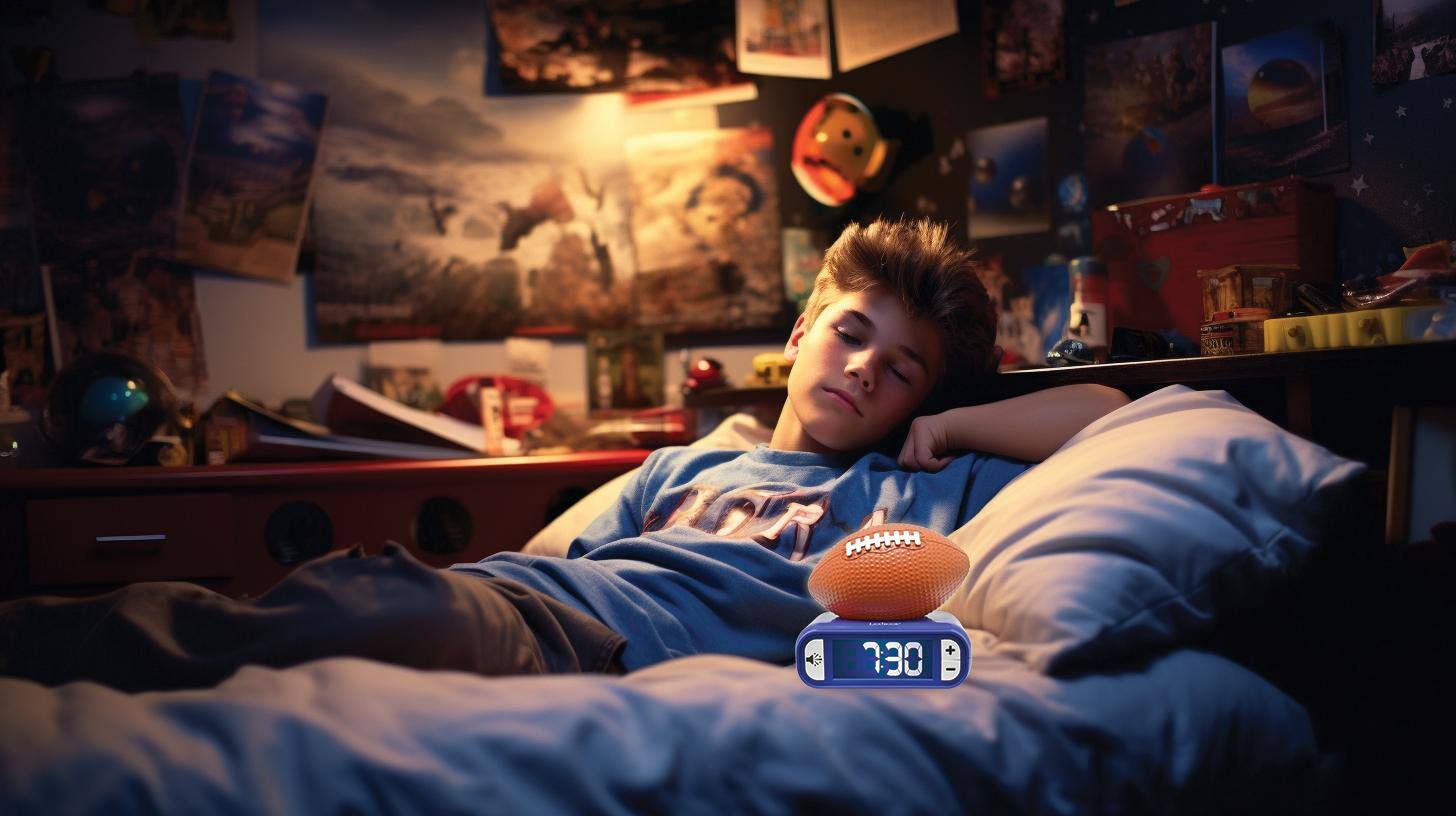 Alt View 4. Lexibook - Digital Alarm Clock with 3D American Football Night Light and Sound Effects - ORANGE.