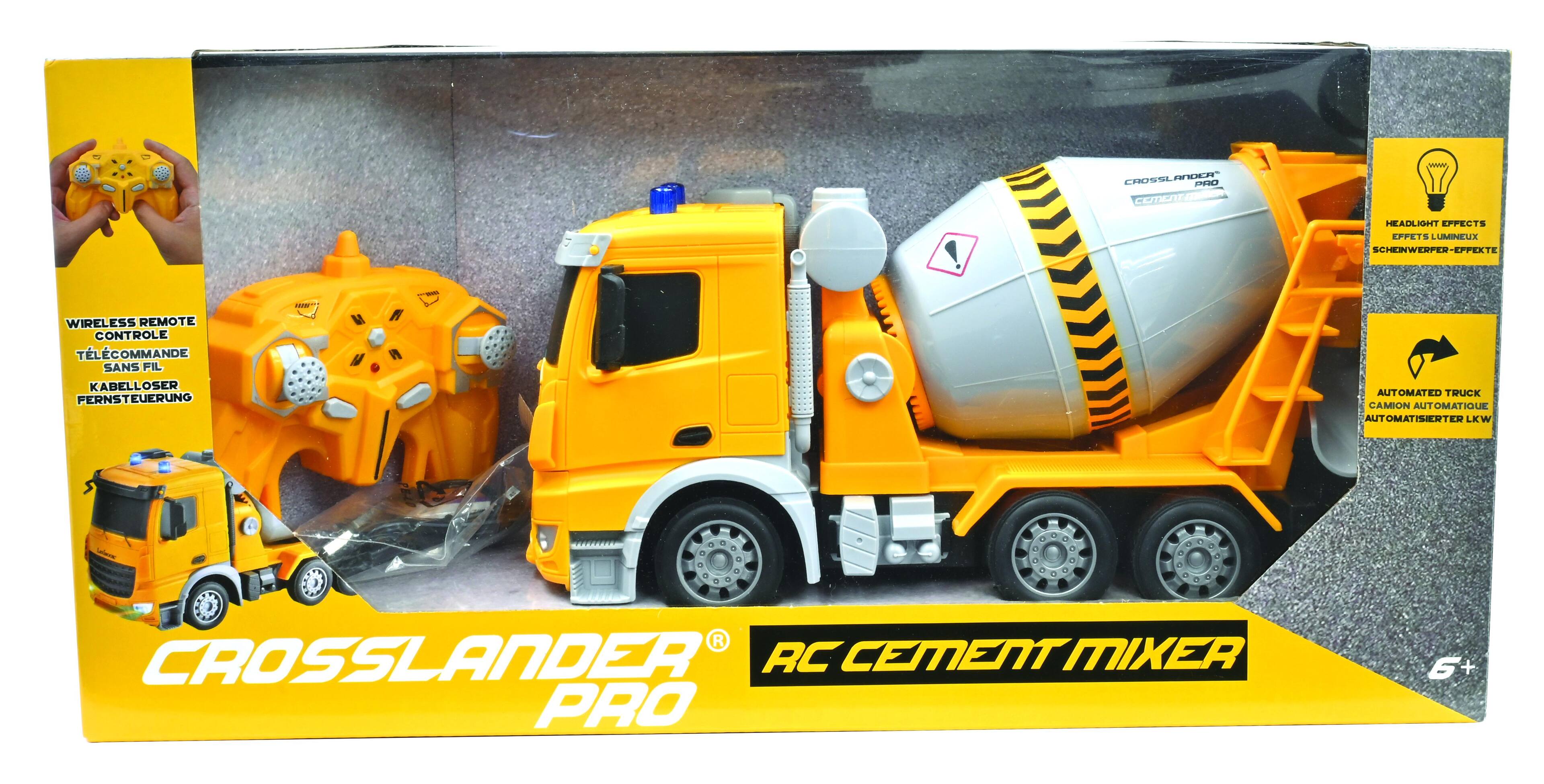CROSSLANDER PLC CEMENT MIXER PRO 6+  
CENETI HEADLIGHT EPPECTS EPPETS LUMINEUX SCHEINWERPER-EPFEXTE EPFEXTE  
WIRELESS REMOTE CONTROL TLCOMMANDE SANS FIL KABELLOSER FERNSTEUERUNG  
AM - AUTOMATED TRUCK CAMION AUTOMATIQUE AUTOMATISIERTER LKW