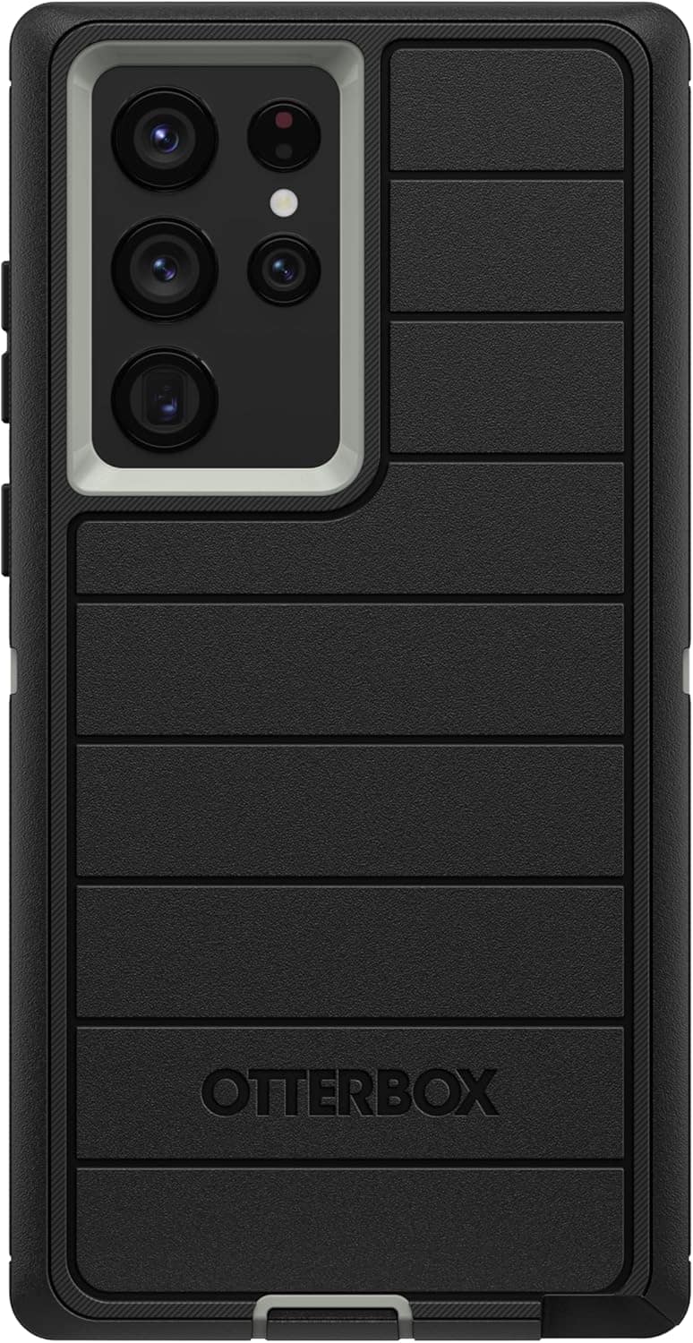 OtterBox - Galaxy S22 Ultra (Only) Defender Series Case - Case Only - Rugged & Durable - with Port Protection - Graphite Shadow (Black & Grey)