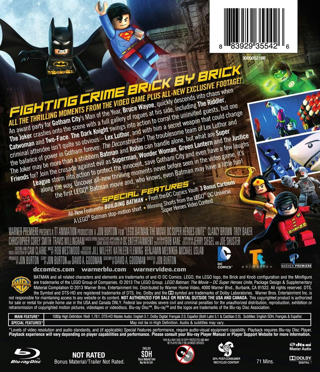 Back. LEGO Batman: The Movie DC Superheroes Unite [Blu-ray].