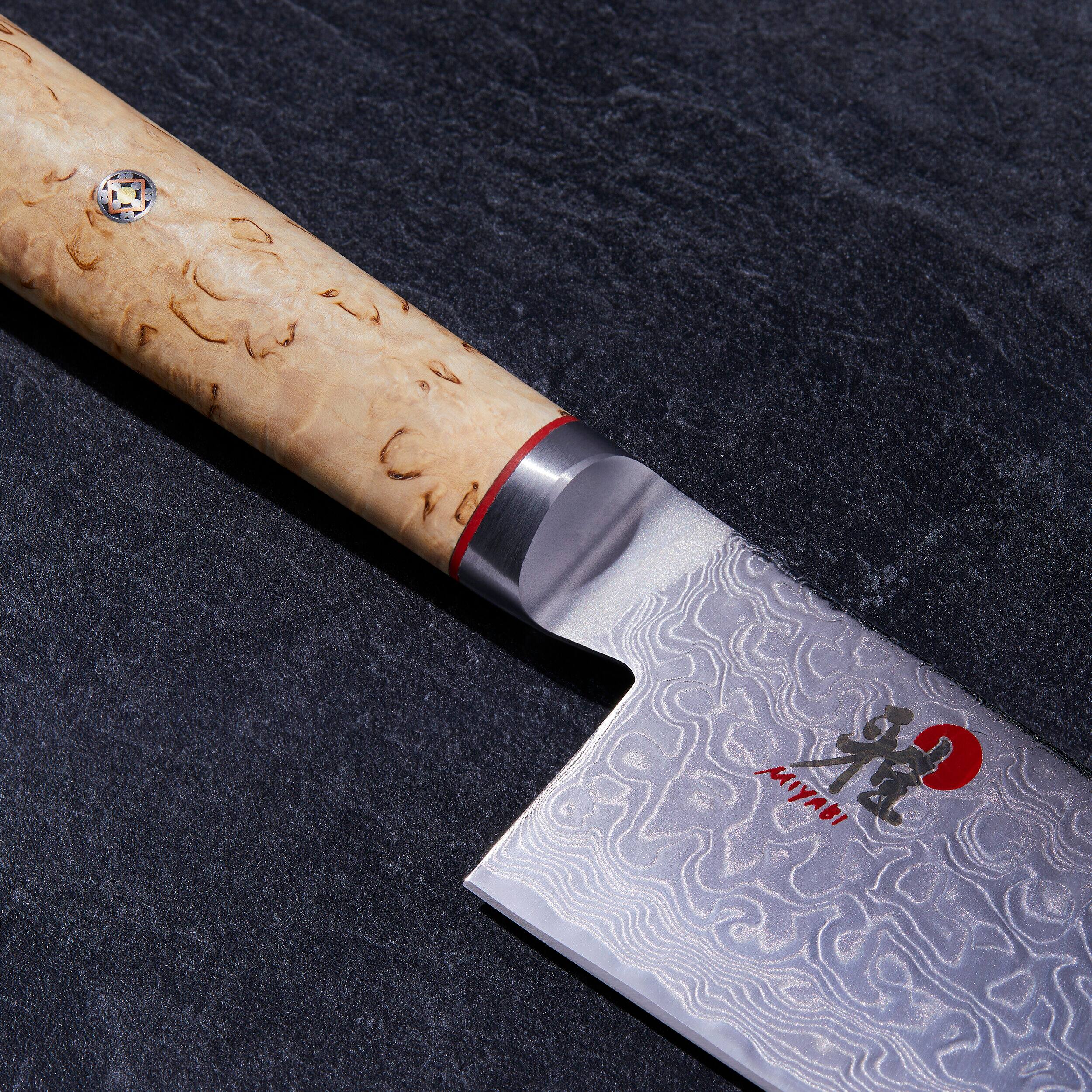 Alt View 3. Miyabi - Miyabi Birchwood SG2 9.5-inch Chef's Knife - Stainless Steel.