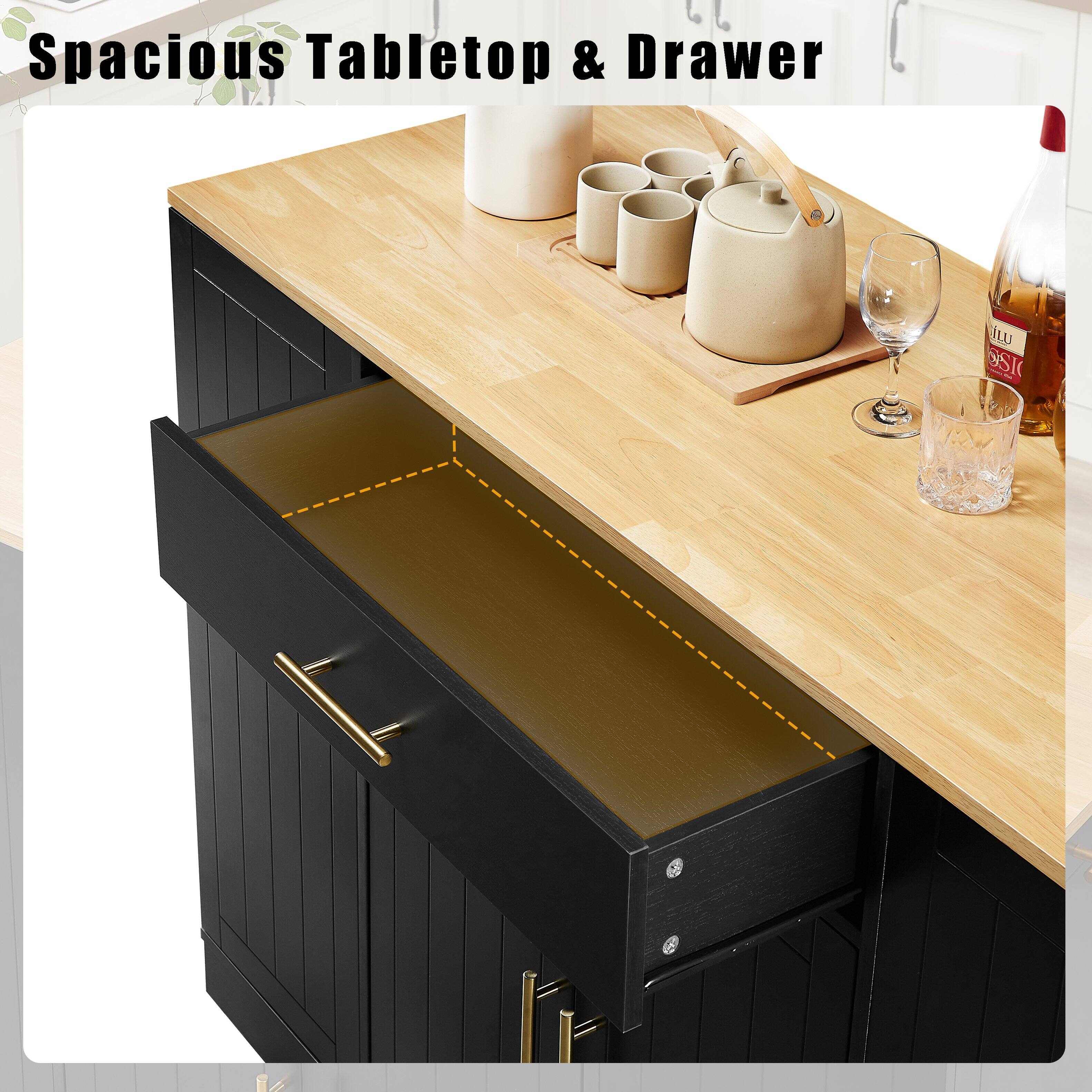 Spacious Tabletop & Drawer