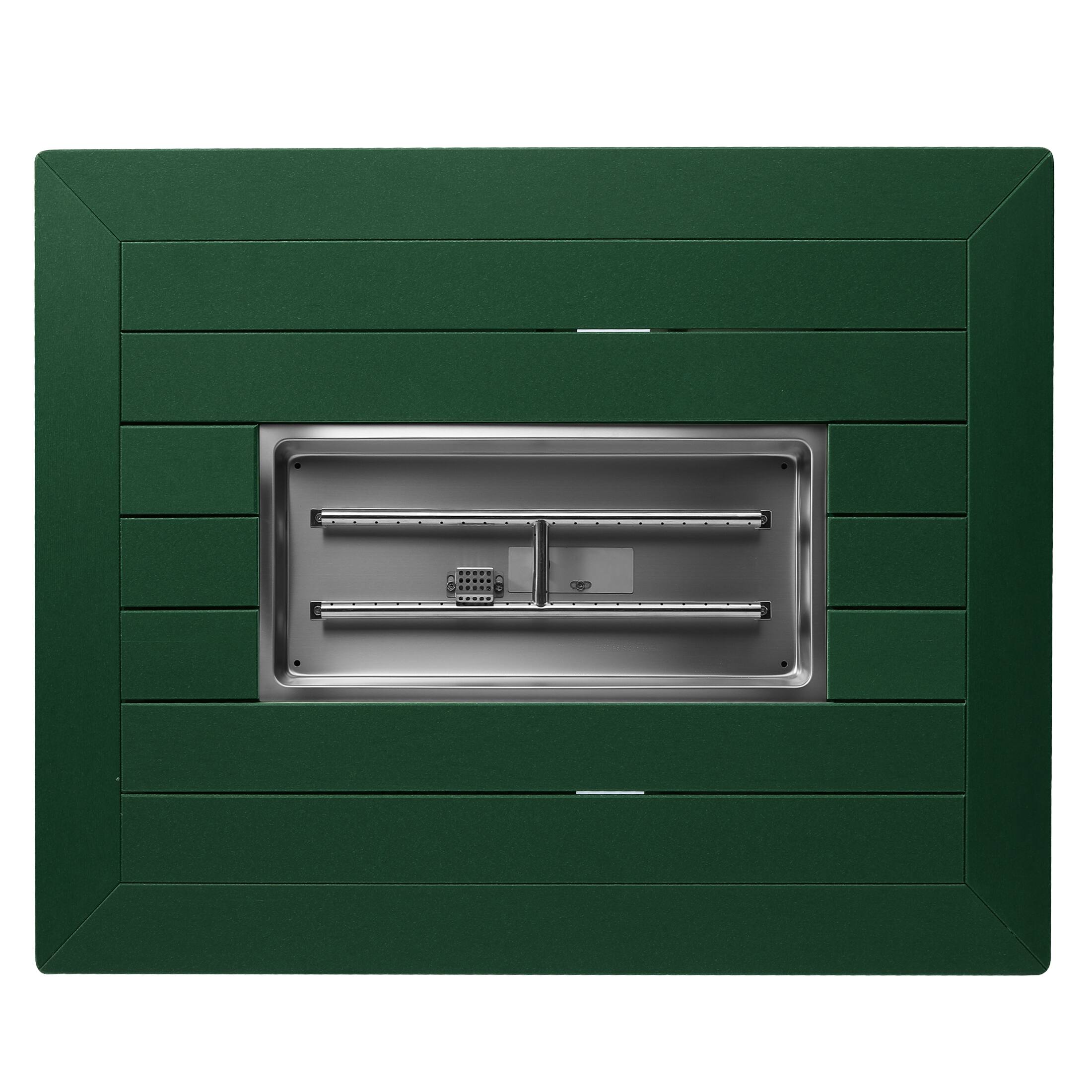 Alt View 2. WestinTrends - WestinTrends Helios 46" Modern Outdoor Patio Gas Propane Rectangle Fire Pit Table - Dark Green.