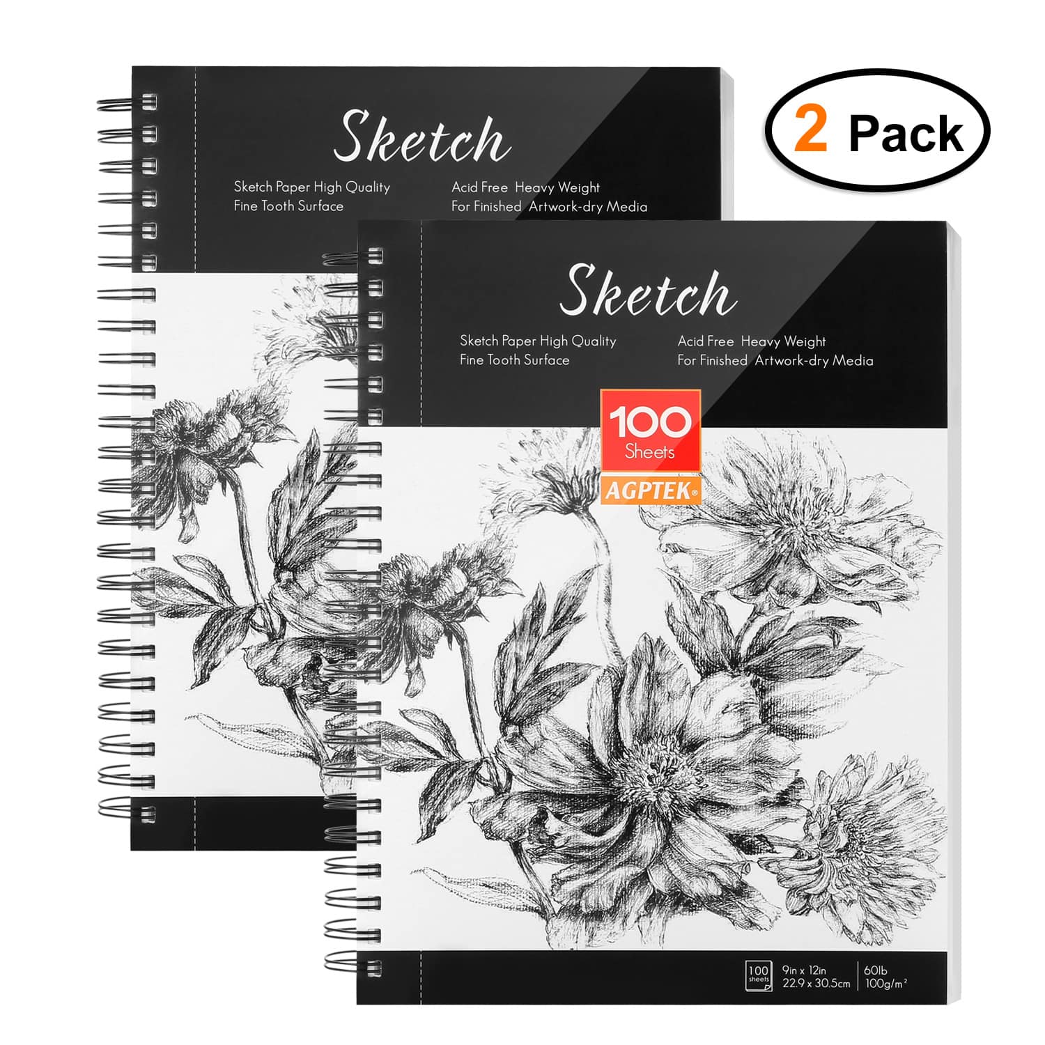 "AGPtek - Art Sketch Book 9*12"", 2 Packs - Black" price history on PriceWatchPro