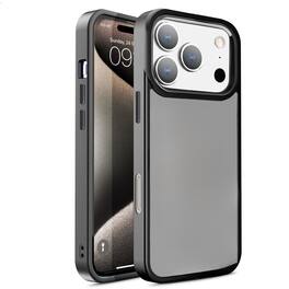 Entronix - Translucent Frosted Matte Case for iPhone 17 Pro Max - Black