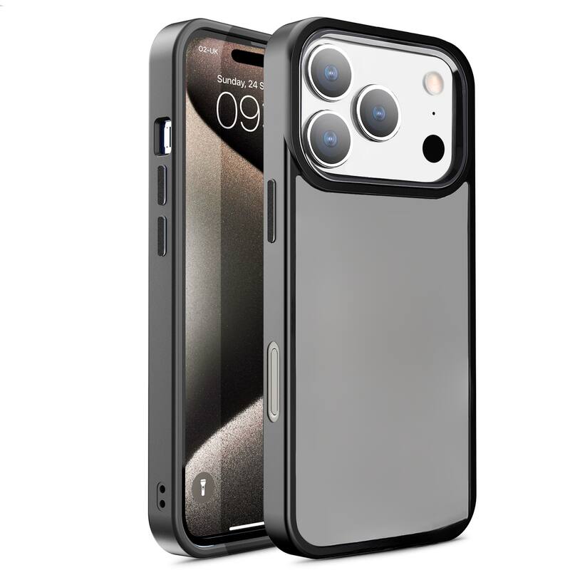 Entronix - Translucent Frosted Matte Case for iPhone 17 Pro Max - Black